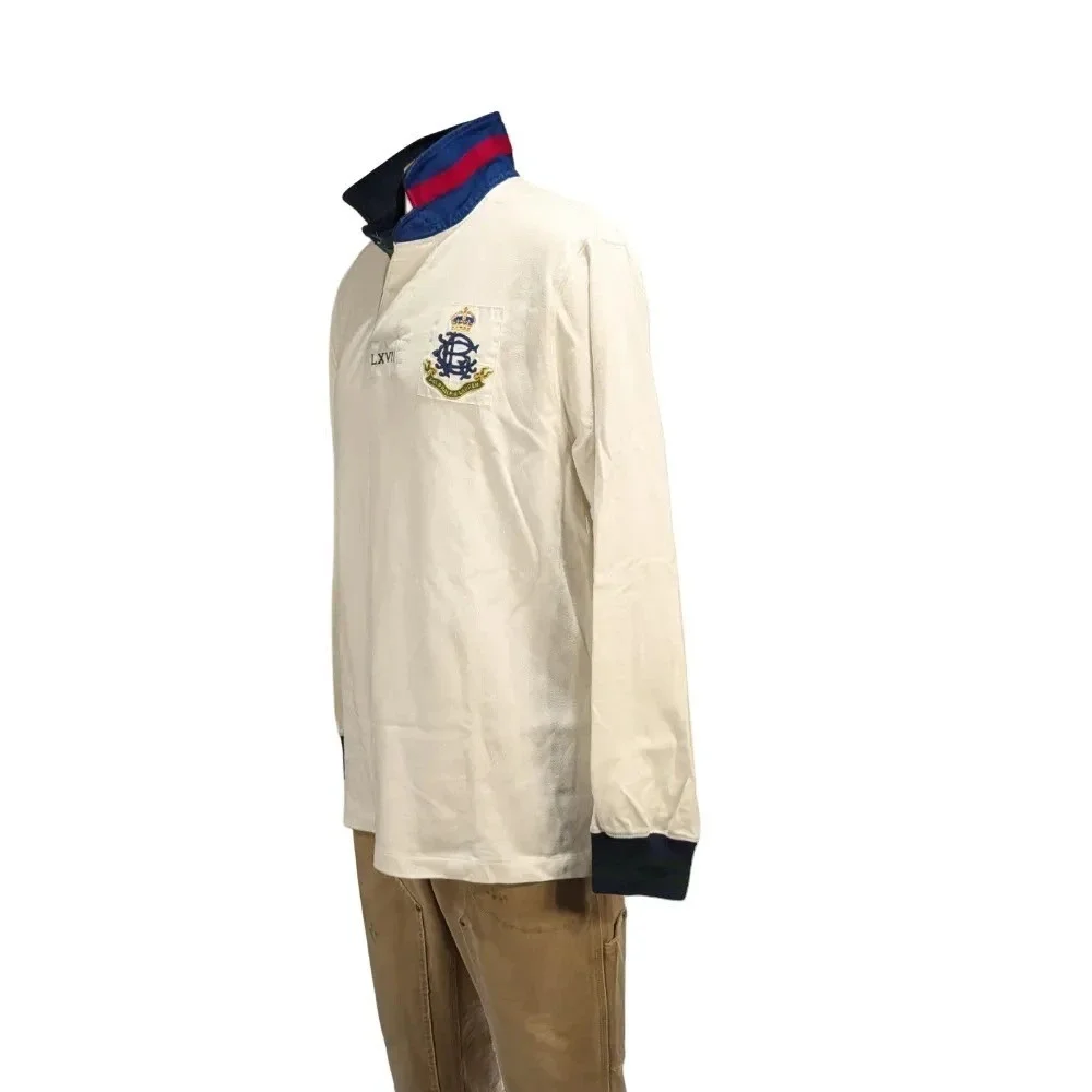 Polo Ralph Lauren Men's Vintage Rugby Shirt Crest LXVII Sz XL Custom Fit GUC